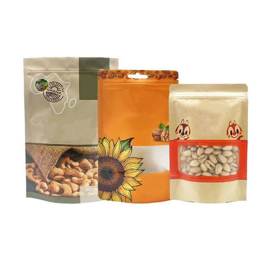 Ziplock गंध प्रूफ स्टैंड अप पॉच खाद्य पैकेजिंग के लिए कस्टम मुद्रित बैग