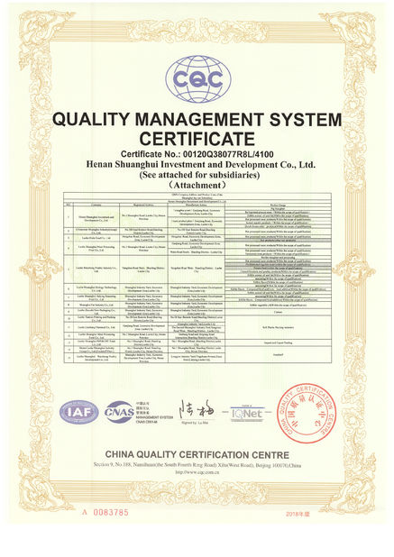चीन Luohe Lianbang Chemical Co., Ltd. प्रमाणपत्र