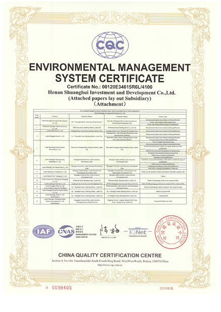चीन Luohe Lianbang Chemical Co., Ltd. प्रमाणपत्र